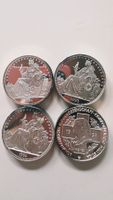 4x Schweizer Silber Unze – Helvetia 1991/1993/1994 & Paracel