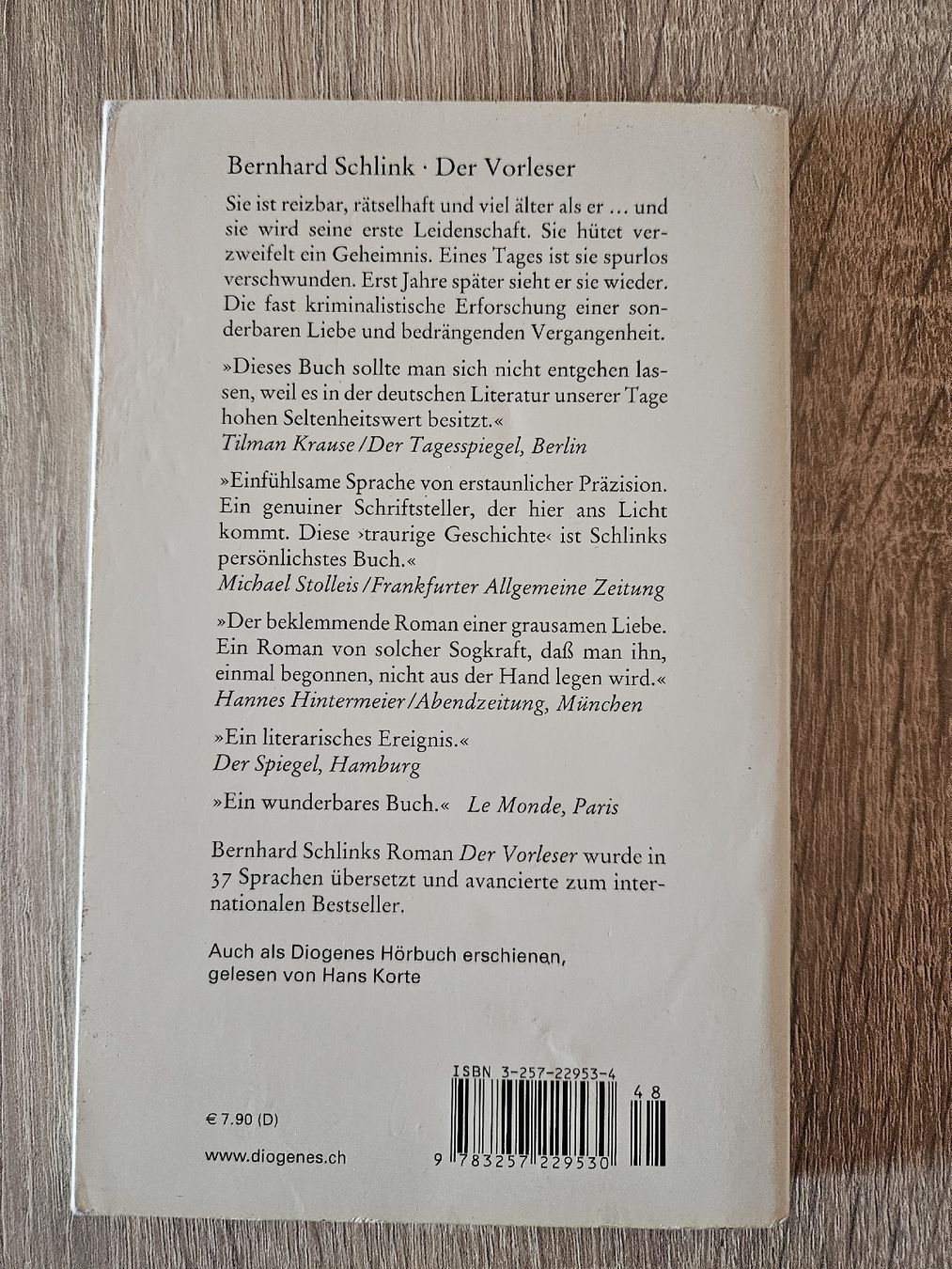 Bücher: Bernhard Schlink Der Vorleser – Gebraucht aus Ebikon von SecondChance_byM 1