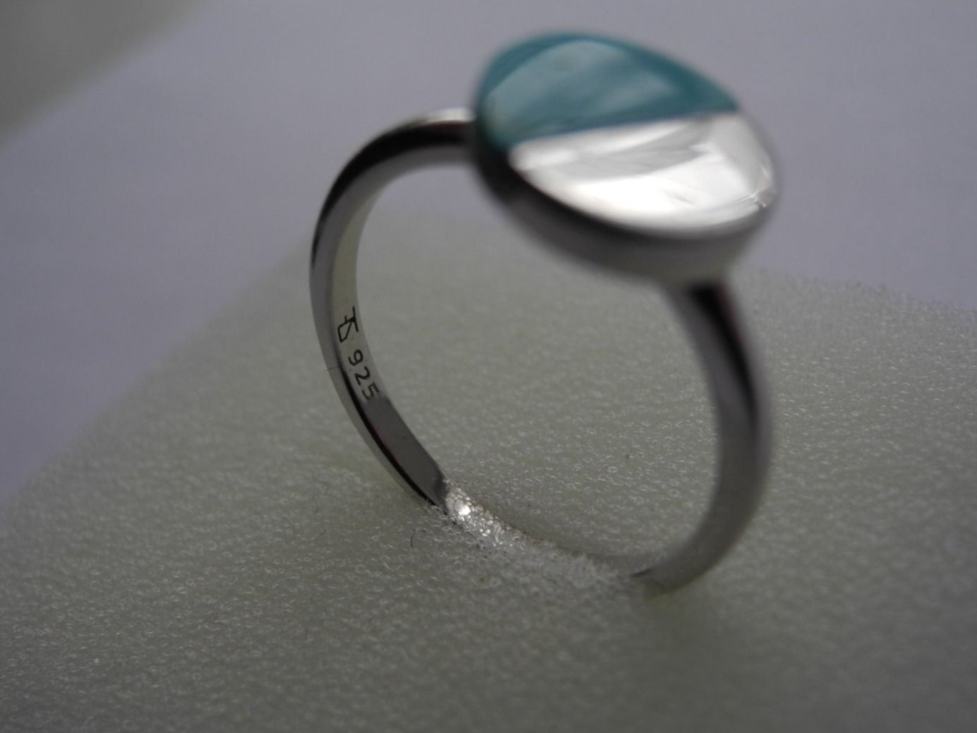Anelli: Ring 925 Silber  mit echtem Türkisstein – Usato da Balsthal venduto da qwer24 2