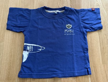 T-shirt enfant Maki, taille 2 ans, motif requin 🦈 bleu