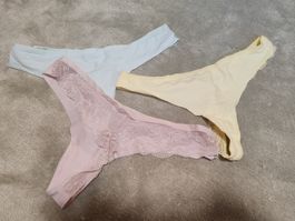 Damen Tanga Set 3 Stück mehrfarbig Grösse M neu