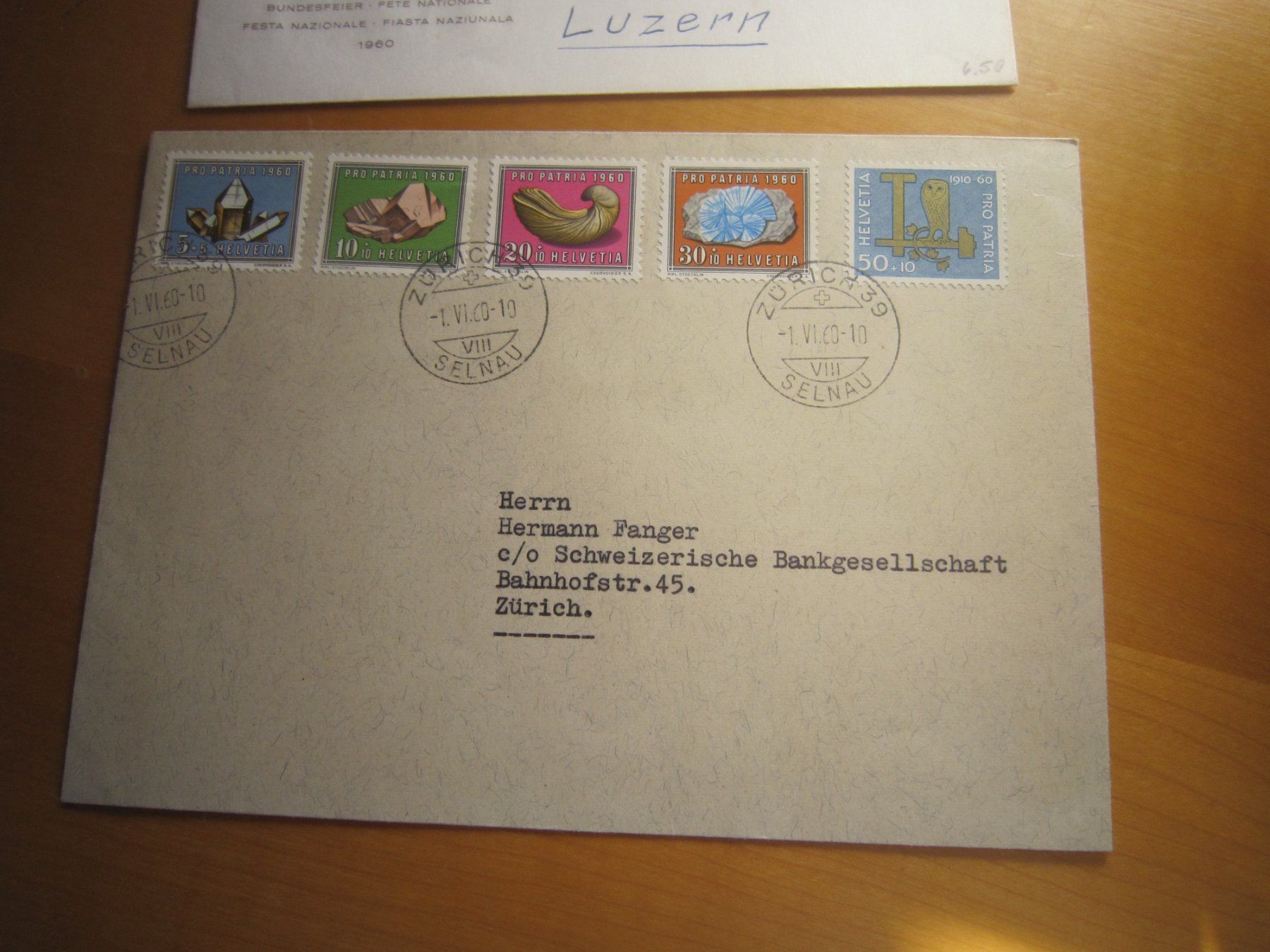 Tutti i francobolli: PP 1960 FDC Serien 1 x mit AK Stempel – Usato da Gordola venduto da Polentaefung 2