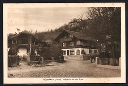 Hünibach /Thun, Dorfpartie bei der Post