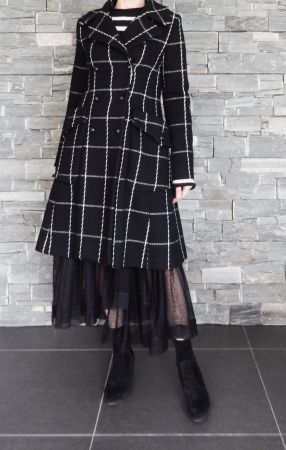 Orig. DIOR Karomantel/ Checked Tweed Coat Gr. 34-36