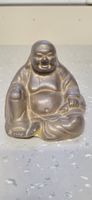 Statua Buddha Budai seduto in ottone, buon stato