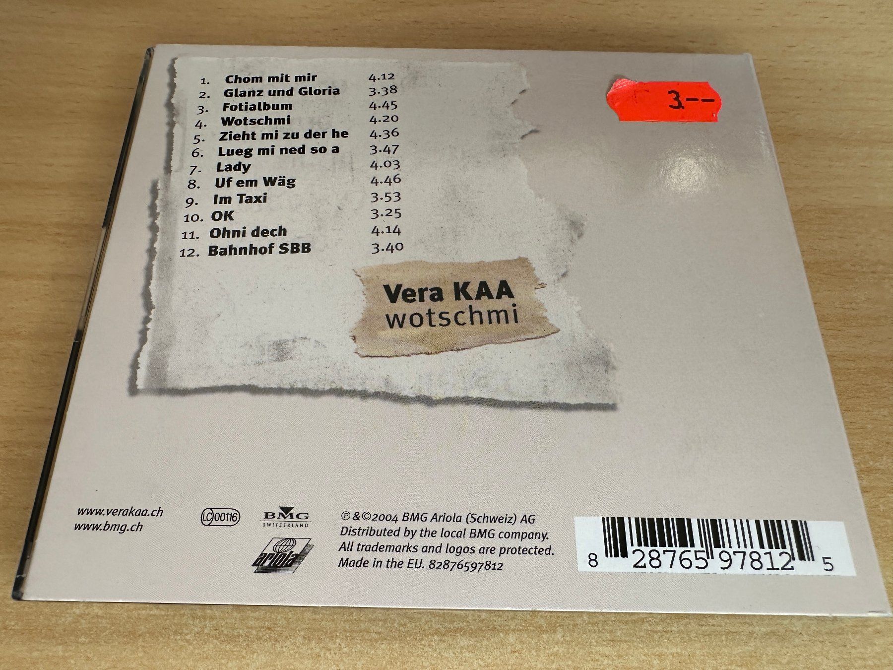 CD: Vera Kaa – Wotschmi – Usato da Rikon im Tösstal venduto da Alpenmutz 1