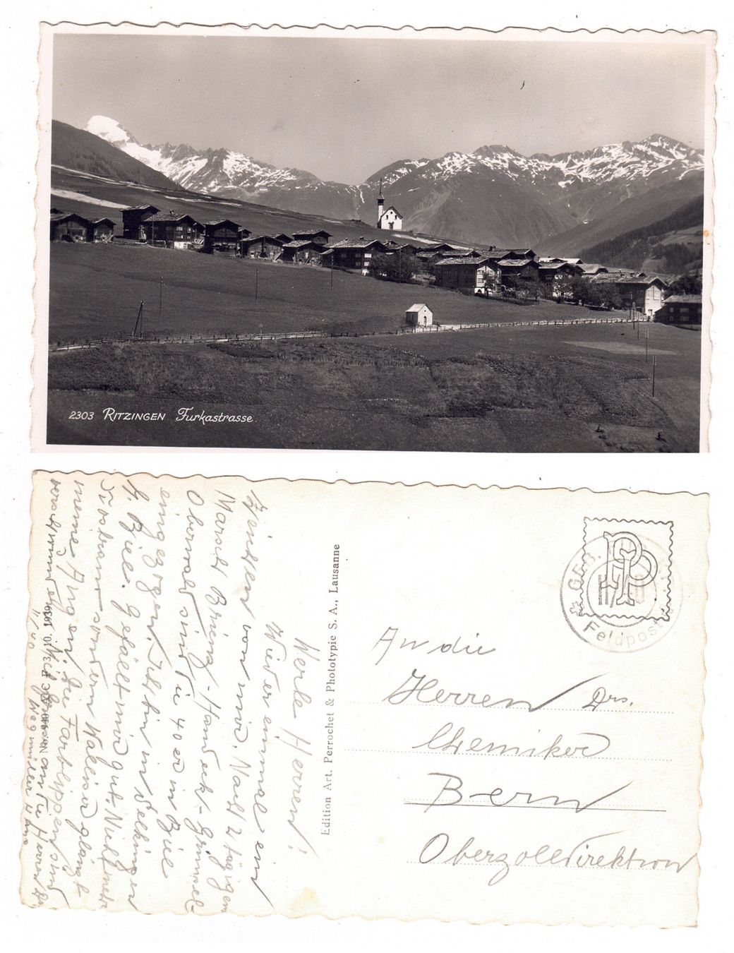Cartes postales: Ritzingen, Furkastrasse – D'occasion à La Tour-de-Peilz par amjust