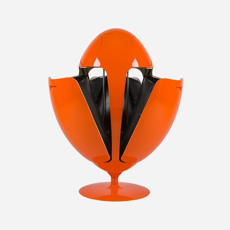 Cestini per rifiuti: Mülleimer Ovetto Soldi Design orange Space Age – Nuovo e nell'imballaggio originale da Zürich venduto da re.naissance 1