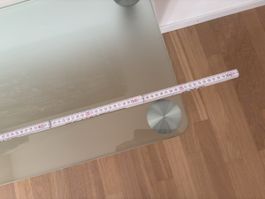 Konsolentisch Glas Metall 160 cm lang guter Zustand