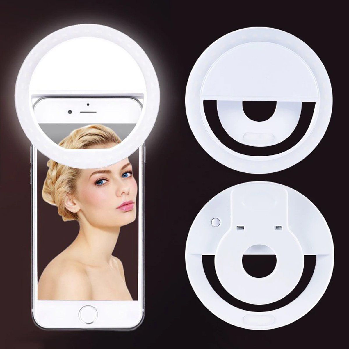Lampen: Smartphone Selfie Ringlicht wiederaufladbar – Neu und originalverpackt aus Weinfelden von salehouse