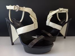 SERGIO ROSSI Sandales en cuir Made in Italy pointure 37