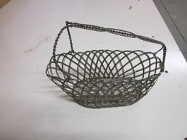 Antik Panier porte bouteille en fil Tressé