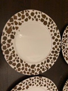 Piatti: 4 teller in giraffenmuster handbemalt – Usato da Schwarzenberg LU venduto da kindler007 3