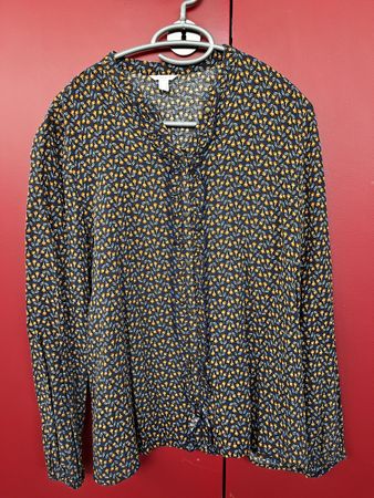 Esprit Floral Blouse Long Sleeve Button-Down Size 36