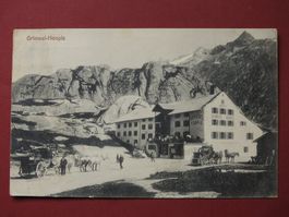 AK Grimsel - Hospiz, belebt mit Kutschen !
