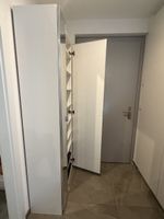 Shoe cabinet white mirrored doors 8 shelves used condition