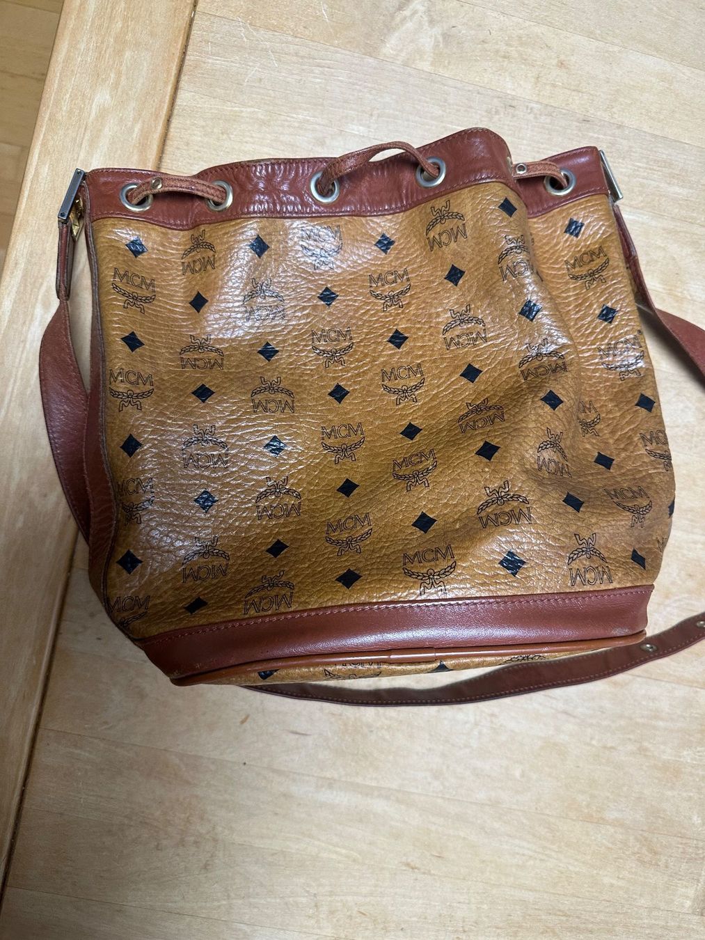 Mcm Taschen für Damen: MCM  Cognac Monogramm Leder original vintage – Gebraucht aus Bottighofen von vendeo 1