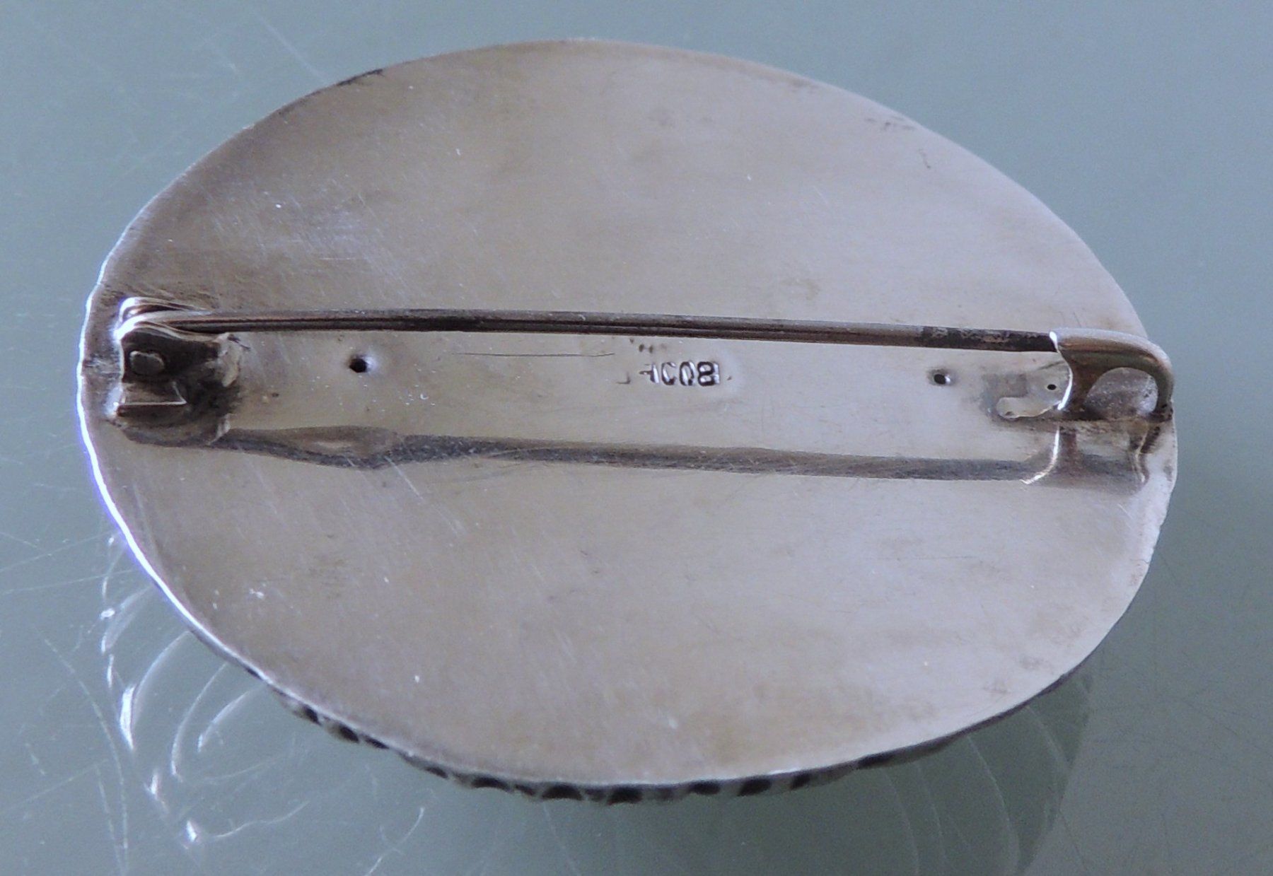 Spille & Fermagli: Silber 800 Brosche mit Karneol 50 mm – Usato da Waldenburg venduto da schaller707 3