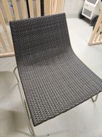 1 Balkon Lounge Stuhl geflochten mit Metallbeinen