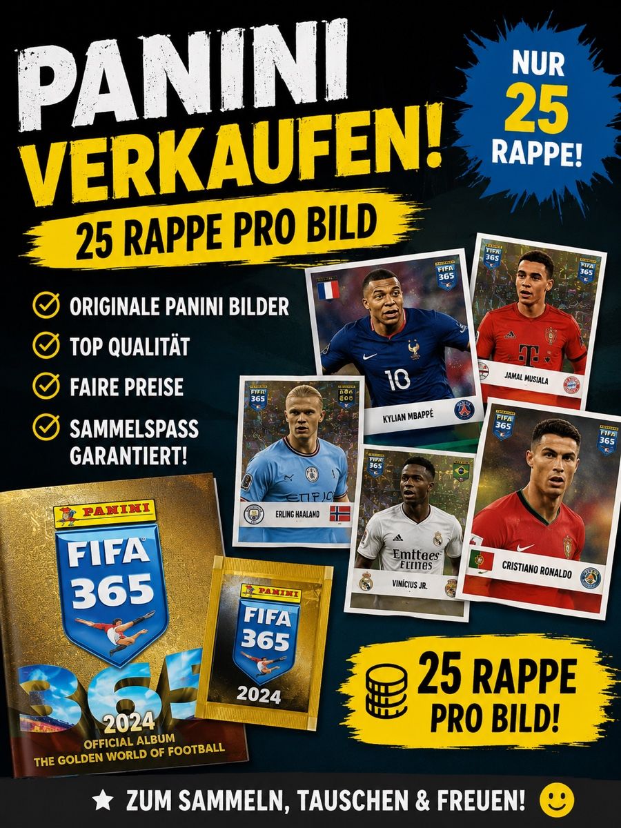 Panini Carte collezionabili: Panini  25 Rappe pro Bild ⚽ – Nuovo e nell'imballaggio originale da Dietikon venduto da Ronaldo19