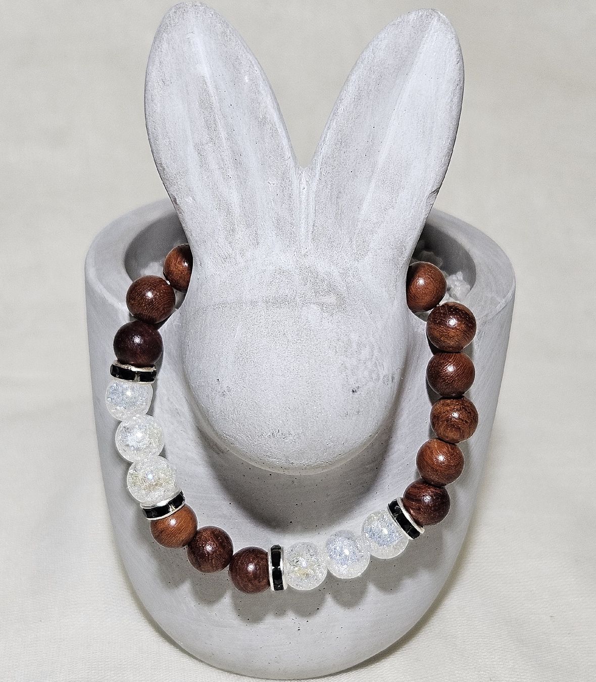 Bracciali & Braccialetti: beige Holz-Armk. mit Kristall - Spendenaktion – Nuovo (secondo la descrizione) da Unterkulm venduto da Nachtigall 5