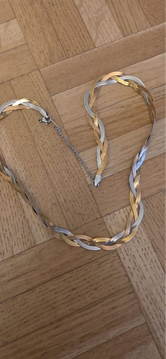 Catenine: Kette geflochten bicolor Gold-Silber-Look  – Usato da St. Gallen venduto da mania03 3