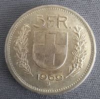 Schweizer Fünfliber, 5 Franken-Münze, 1969