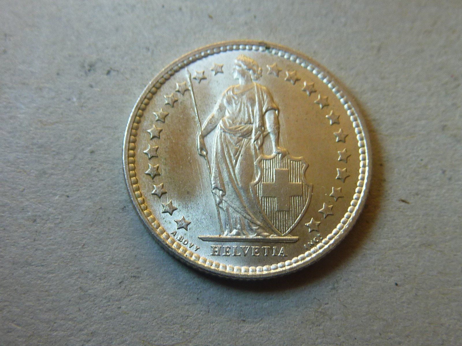 Tutti le monete: 1/2 Fr.  1957  unz. / stgl. – Usato da Seon venduto da aee_7gpz 1