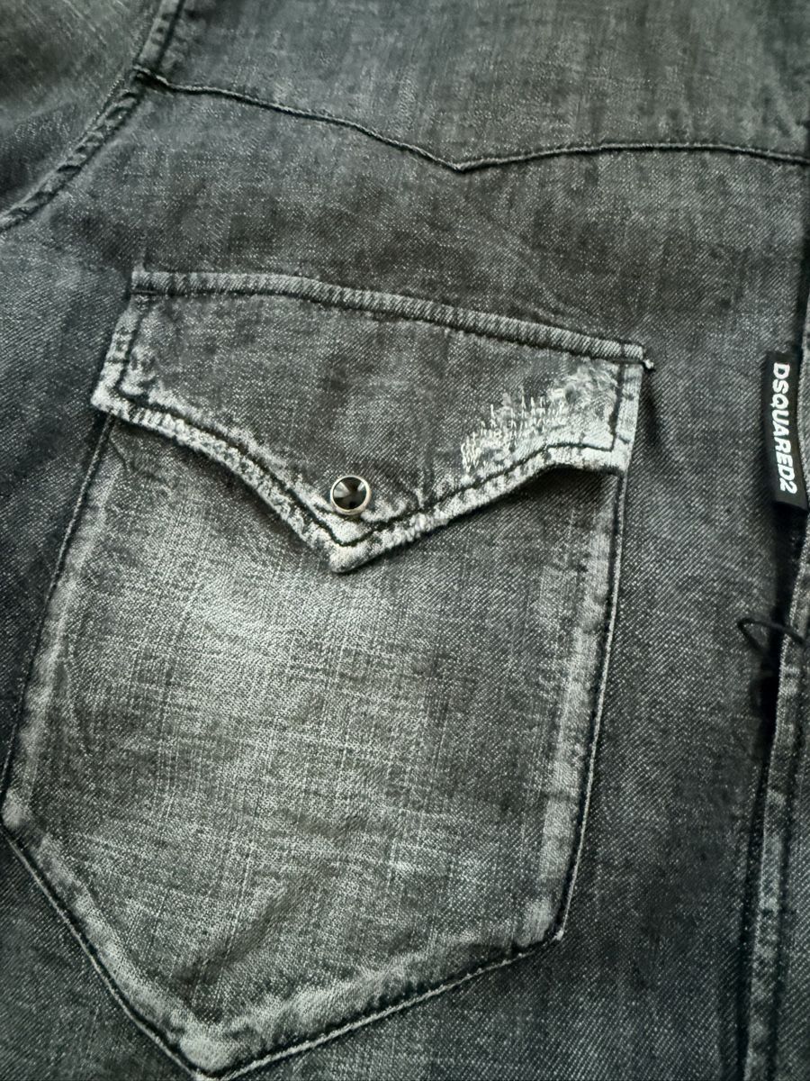 Dsquared2 Camicie: Dsquared2  graues denim Hemd Gr. 52 - NEU – Nuovo e nell'imballaggio originale da Zürich venduto da MyWardrobe 3