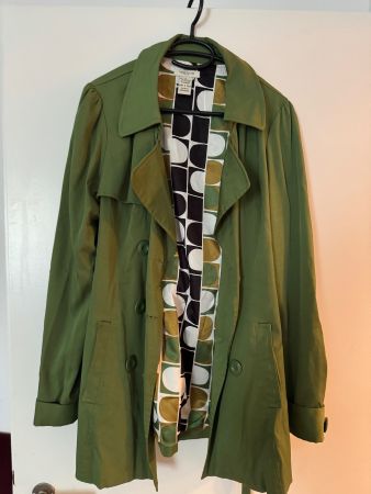 Cappotto primaverile Vertigo verde oliva, taglia 42