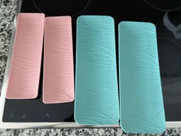4 Stück Sushi-Platten, Top Zustand, Pastellfarben, Sale!