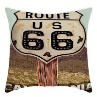 Kissenbezug Route 66 USA Auto Motorrad 🏍️ NEU