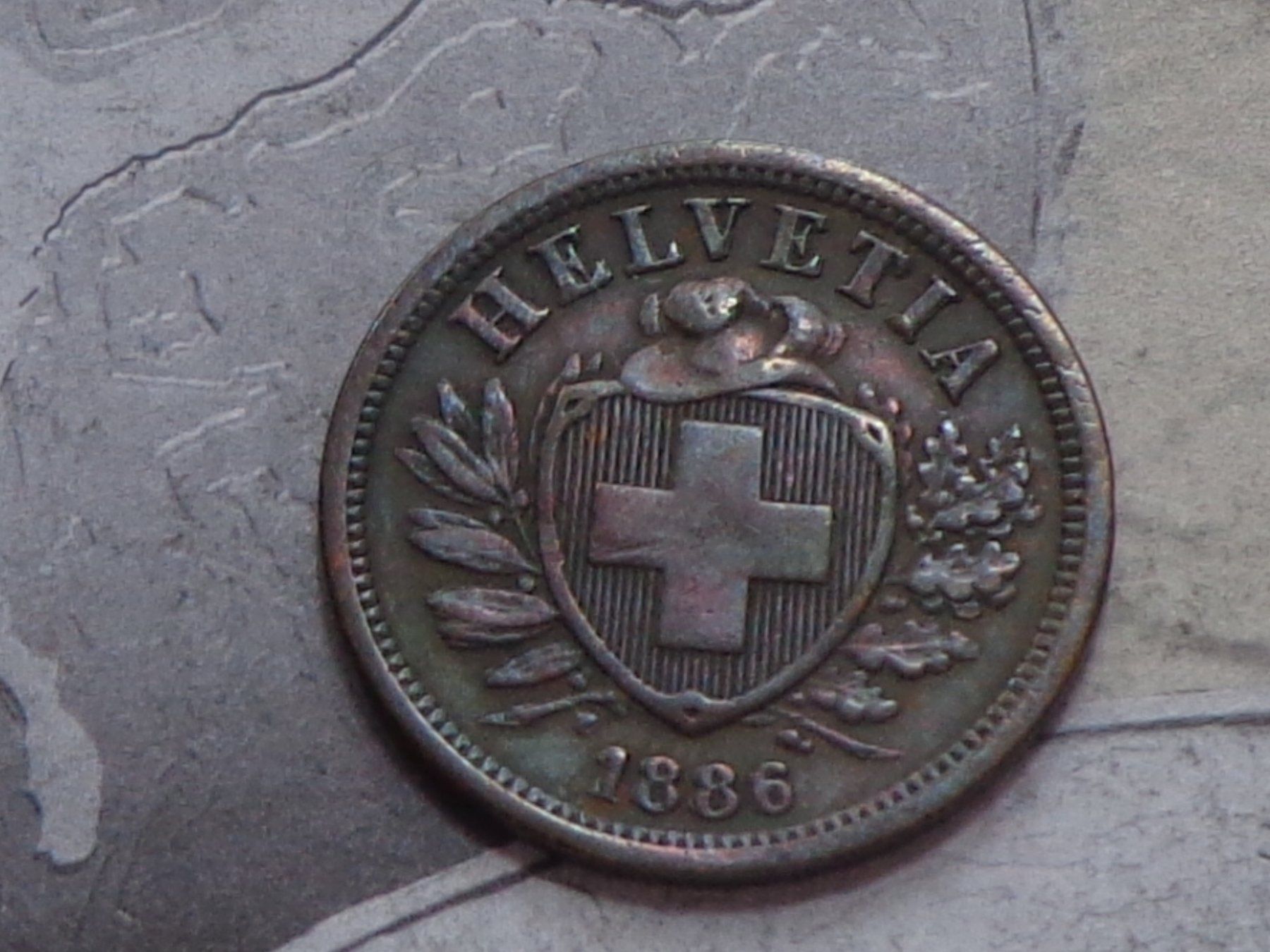 Tutti le monete: 2 cts 1886 B – Usato da Pully venduto da UCA01
