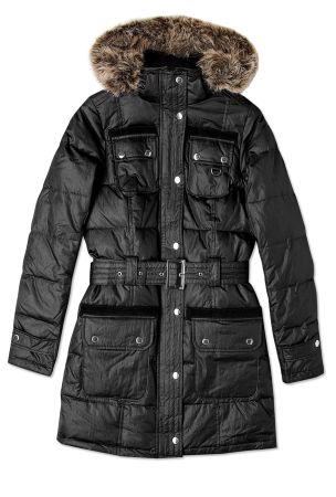 BARBOUR Arctic Daunen Mantel Jacke Parka down Pelz Kapuze 42