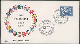 1961 - Europa - Ersttagsbrief FDC U1 ET