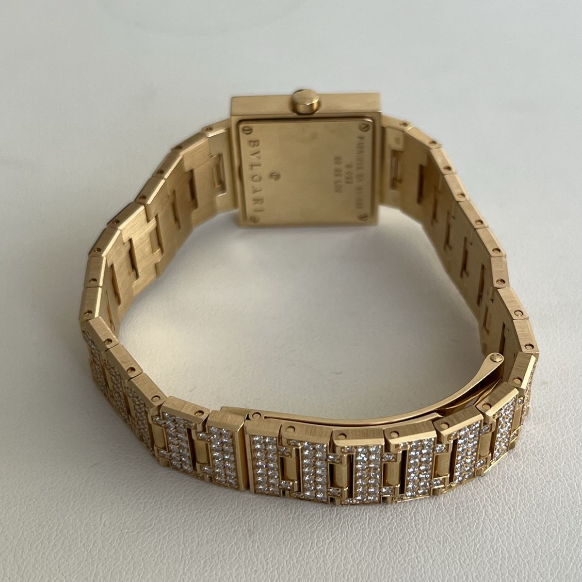 Bulgari Orologi: Bvlgari Quadrato 18K mit Diamanten – Usato da Winterthur venduto da LaBodega 6
