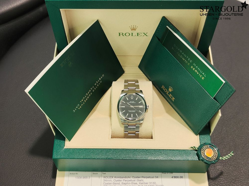 Rolex Orologi: Rolex Oyster Perpetual 34 - 114200 – Usato da Zürich venduto da Stargold-Uhren 9