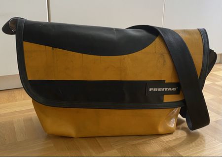 Freitag Tasche Surfide, gelb/schwarz, Messenger Bag, top