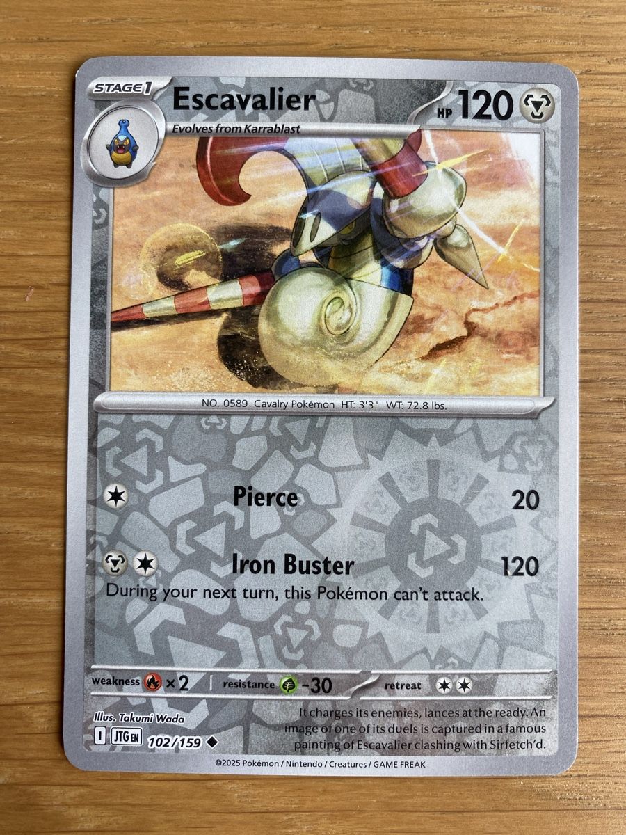 Pokémon Sammelbilder & Trading cards: Pokemon Escavalier 102/159 JTG Reverse Holo engl. – Neu (gemäss Beschreibung) aus Haldenstein von lisipe