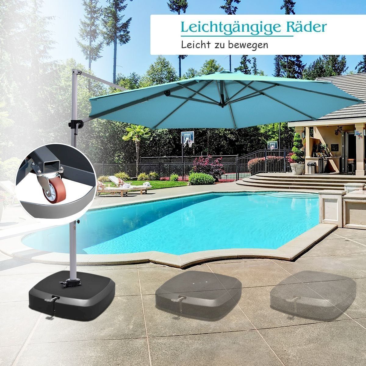 Sonstiges: Sonnenschirmständer mit Rollen befüllbar – Neu und originalverpackt aus Bottighofen von zaap 4