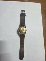 Zeno Herren Uhr Gold Lederarmband  antik