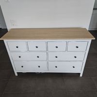Hemnes-Kommode weiss (lkea) mit Holz- Spanplatte von HausFux