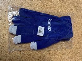 Blaue Handschuhe mit Touchscreen-Funktion von KOMAX *NEU*