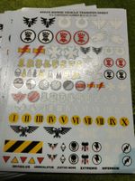 Warhammer Space Marines Vehicle 1 Transfersheet / Aufkleber