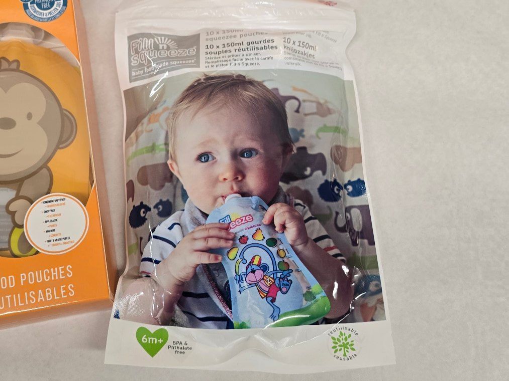 Contenitori & Simili: Fill n Squeeze Babynahrungsbeutel Set Wiederverwendbar – Nuovo e nell'imballaggio originale da Neuenegg venduto da Klamasi 2