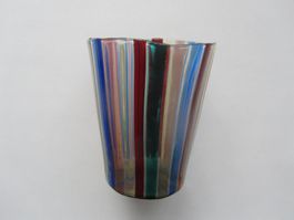 Kleine Vase "a Canne"-Venini/Ponti Murano um 1960
