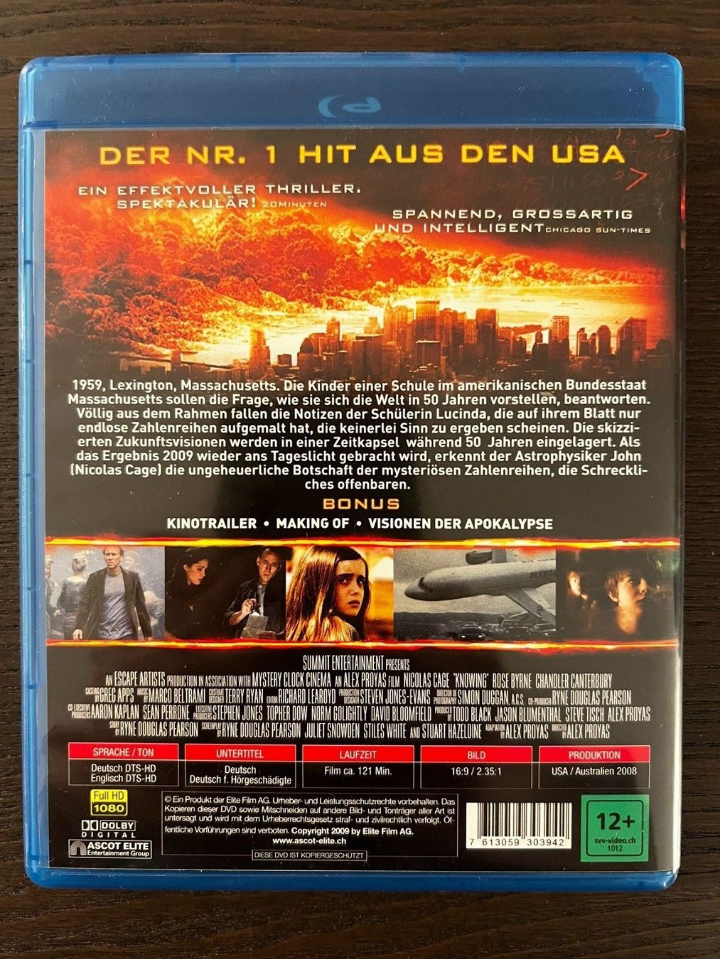 Tutti i DVDs: Knowing – Usato da Zürich venduto da Blu-ray_ZH 1