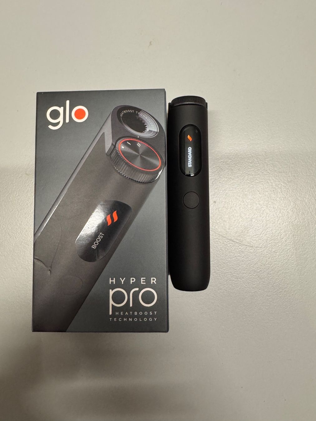 e-shishas ohne nikotin glo Hyper Pro Tabakerhitzer mit Boost-Modus und Easy-View Display