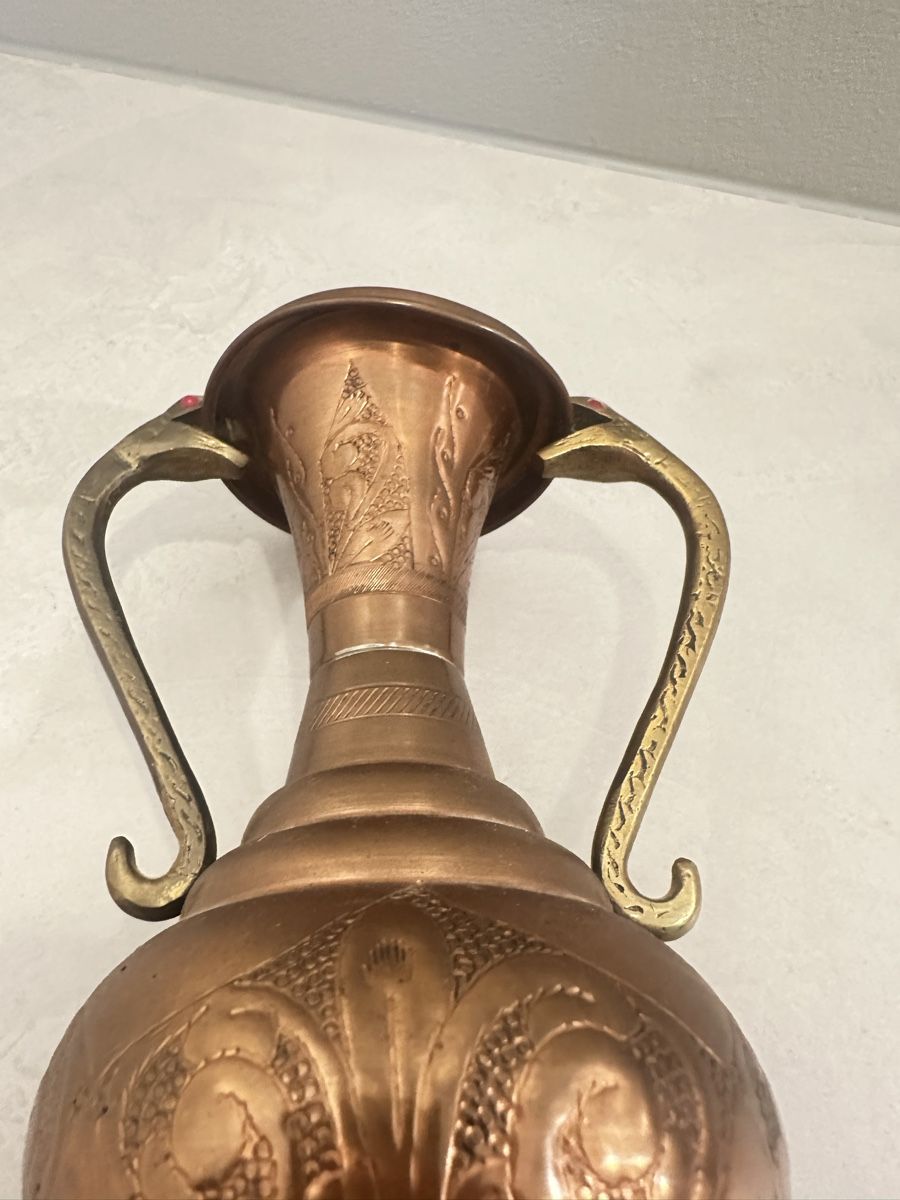 Vasi & Recipienti: Kupfervase mit Schlangenhenkeln – Nuovo (secondo la descrizione) da Nebikon venduto da Vanessa2003 4