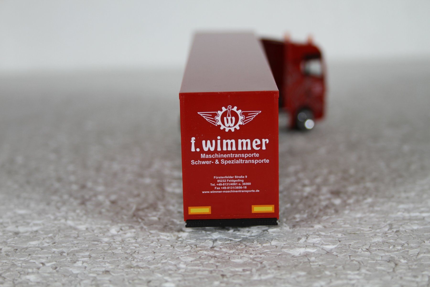 Herpa Modellini d'auto: Herpa MAN Sattelzug Schwerlastzug Wimmer – Usato da Triesen venduto da gleis8 6